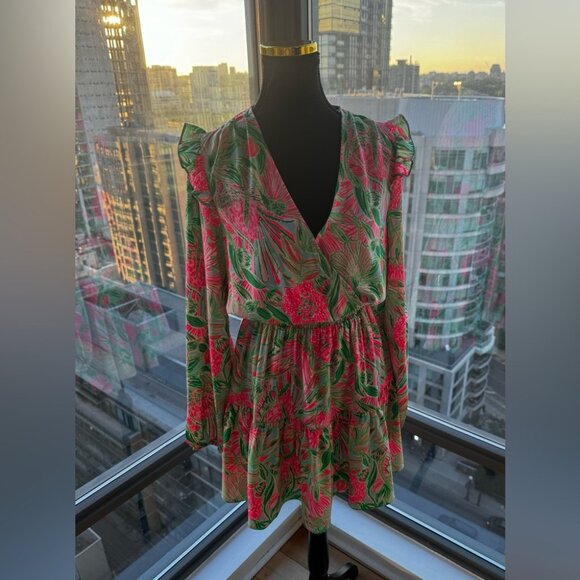 🆕 LILLY PULITZER 🧿 NWT Taviana Stretch Dress, Coming in Hot Blue Horizon, Sz 6 - Picture 3 of 16